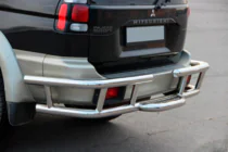 Mitsubishi Pajero Sport 1996–2007 Zadní ochranný rám AK-Special (nerez) fotografie 5