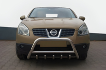 Nissan Qashqai 2010–2014 Přední nerezový ochranný rám WT003 60 mm fotografie 1