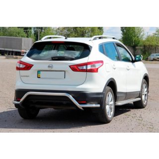 Zadní ochranný oblouk AK007-Plus (nerez) Nissan Qashqai 2014–2021 fotografie 4