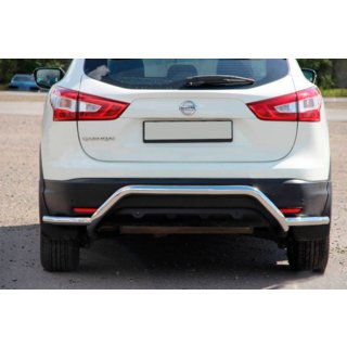 Zadní ochranný oblouk AK007-Plus (nerez) Nissan Qashqai 2014–2021 fotografie 2