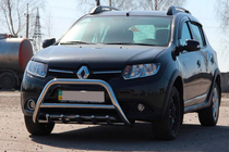 Renault Sandero 2013–2022 Přední nerezový ochranný rám WT003 fotografie 1