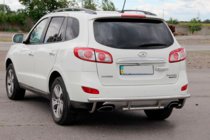 Hyundai Santa Fe 2 2006–2012 Zadní ochranný rám AK002-2 (nerez) fotografie 2