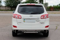 Hyundai Santa Fe 2 2006–2012 Zadní ochranný rám AK002-2 (nerez) fotografie 3