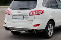 Hyundai Santa Fe 2 2006–2012 Zadní ochranný rám AK002-2 (nerez) fotografie 4