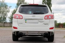 Hyundai Santa Fe 2 2006–2012 Zadní ochranný rám AK002-2 (nerez) fotografie 6