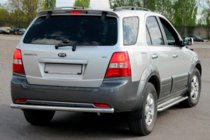Kia Sorento I BL 2002–2009 Zadní ochranný oblouk AK002 (nerez) fotografie 2
