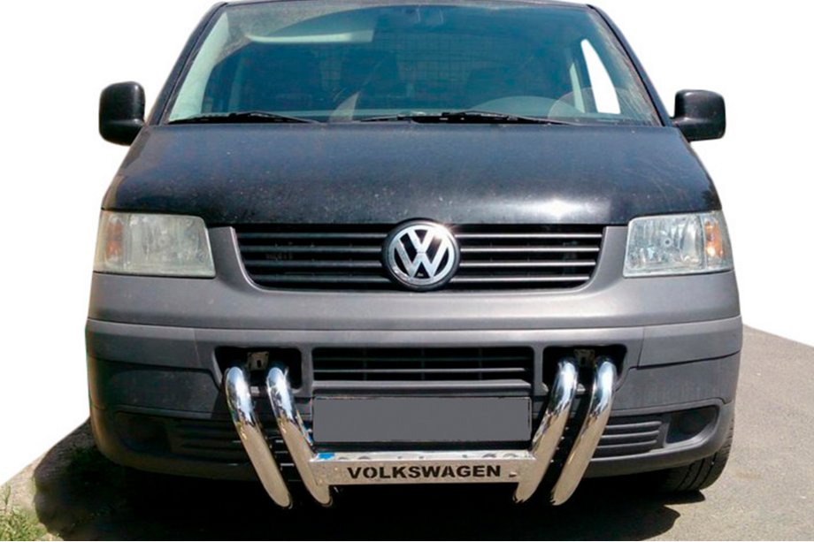 Volkswagen T5 Transporter 2003–2010 Nerezový bullbar ST006-04 „Nozdry“ Fotografie 1