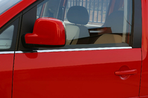 Volkswagen Caddy 2010–2015 Spodní okenní lišta (nerez) Přední, OmsaLine - italská nerezová ocel fotografie 2