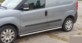 Fiat Doblo II 2010–2022 Boční nášlapy – nerezové trubky (2 ks) 60 mm, maxi základna fotografie 4