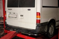 Ford Transit 2000–2014 Zadní ochranný nášlap AK-Special (nerez) fotografie 2