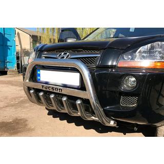 Přední ochranný rám WT004 (nerez) Hyundai Tucson JM 2004– fotografie 2