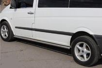 Mercedes Vito W639 2004–2014 Boční nášlapné trubky BB001 (2 ks, nerez) fotografie 3