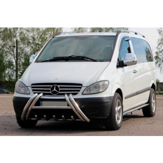 Přední ochranný rám (bullbar) Kelebek WT011 (nerez) Mercedes Viano 2004–2014 fotografie 2