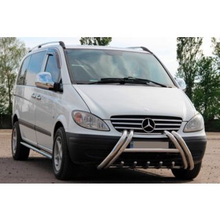 Přední ochranný rám (bullbar) Kelebek WT011 (nerez) Mercedes Vito W639 2004–2014 fotografie 1
