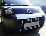 Fiat Fiorino/Qubo 2008–2024 Nerezové lišty na masku chladiče (13 ks) fotografie 1