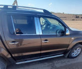Volkswagen Amarok 2010–2022 Okenní lišty (4 ks, nerez) OmsaLine – italská nerezová ocel fotografie 3
