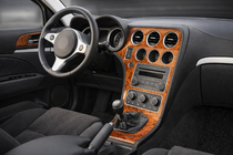 Alfa Romeo 159 2005–2011 Lišty na palubní desku (Meric) Tmavé dřevo fotografie 1