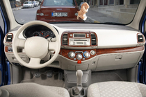 Nissan Micra K12 2003–2010 Kryty palubní desky Karbon fotografie 1