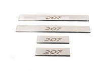 Peugeot 207 2006–2014 Nerezové kryty prahů Carmos (4 ks) fotografie 3
