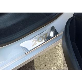 Nerezové kryty prahů Carmos (4 ks) Peugeot 207 2006–2014 fotografie 2