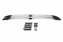 Toyota Land Cruiser Prado 120 2002–2009 Turecké chromované střešní ližiny Plastové patky fotografie 4