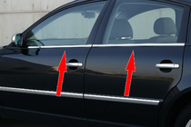 Volkswagen Passat B5 1997–2005 Vnější okenní lišty (4 ks, nerez) fotografie 1