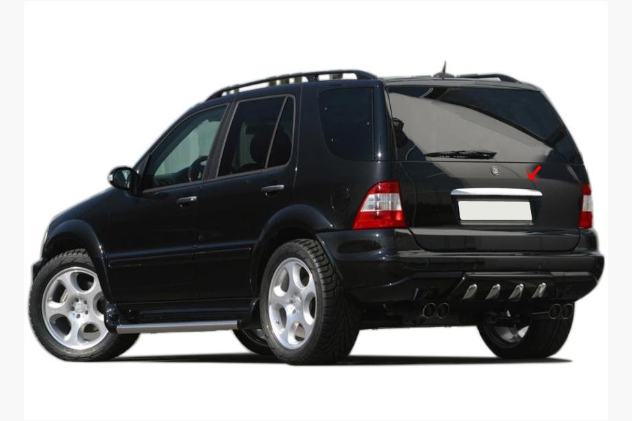 Mercedes ML W163 1997–2005 Nerezová lišta nad SPZ OmsaLine – italská nerezová ocel Fotografie 2