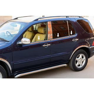 Vnější okenní lišty (6 ks, nerez) Mercedes ML W163 1997–2005 fotografie 1
