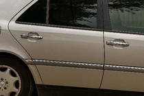Mercedes C-class W202 1993–2001 Chromové kryty klik dveří (4 ks, nerez) fotografie 2