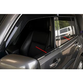 Nerezové lišty oken (sada 4 ks) Mitsubishi Pajero Wagon IV 2006–2021 fotografie 1