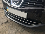 Nissan Qashqai 2010–2014 Lišty na spodní mřížku (2 ks, nerez) fotografie 6
