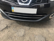 Nissan Qashqai 2010–2014 Lišty na spodní mřížku (2 ks, nerez) fotografie 4