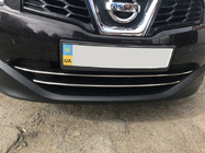 Nissan Qashqai 2010–2014 Lišty na spodní mřížku (2 ks, nerez) fotografie 1