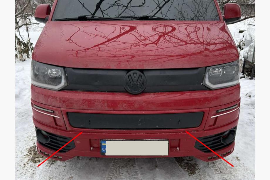 Volkswagen T5 2010–2015 Zimní kryt spodní mřížky chladiče Lesklá Image