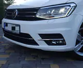 Volkswagen Caddy 2015–2020 Ochranné nerezové lišty na nárazník (3 ks) fotografie 2