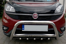 Fiat Doblo II 2010–2022 Přední ochranný rám WT004 (nerez) fotografie 2
