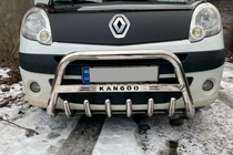 Renault Kangoo 2008–2020 Nerezový přední ochranný rám WT003/004 bez nápisu, 51 mm fotografie 2