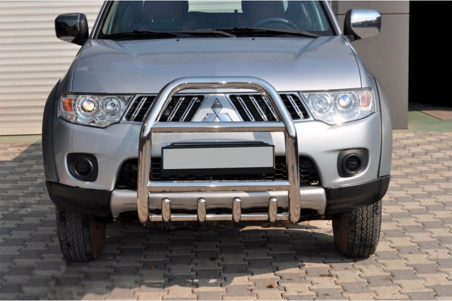 Mitsubishi Pajero Sport 2008–2015 Přední ochranný rám QT007 (nerez) Image