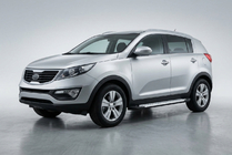 Kia Sportage 2010–2015 Boční nášlapy Allmond Grey (2 ks, hliník) fotografie 1