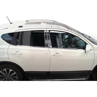 Chromové kryty sloupků dveří (4 ks, nerez) Nissan Qashqai 2010–2014 fotografie 2