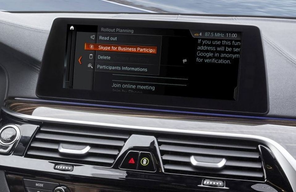 Automobily BMW dostanou softwarový balíček Skype for Business