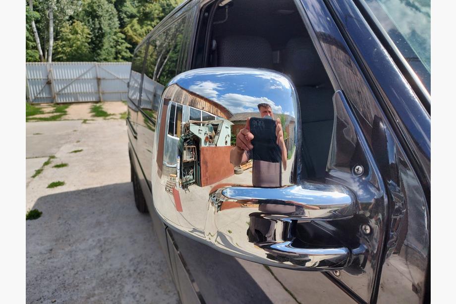 Volkswagen T4 Transporter 1990–2003 Chromové kryty zpětných zrcátek (Carmos, 2 ks, plast) OmsaLine - italský ABS plast Fotografie 5