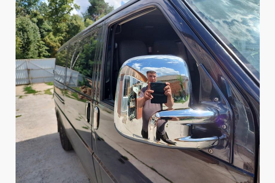 Volkswagen T4 Transporter 1990–2003 Chromové kryty zpětných zrcátek (Carmos, 2 ks, plast) OmsaLine - italský ABS plast Fotografie 6