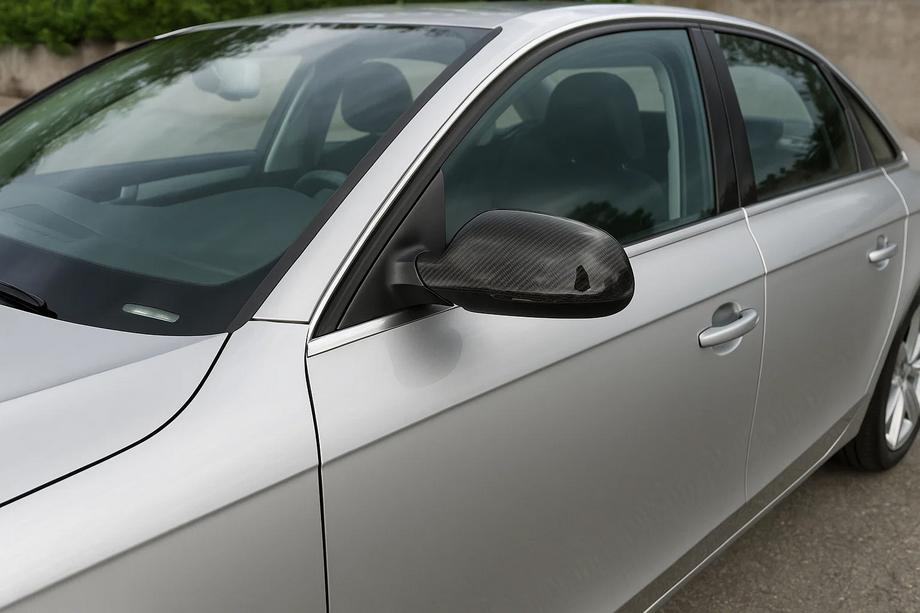 Audi A4 B8 2007–2015 Karbonové kryty zrcátek 2010-2015 (2 ks, pravý karbon) Image