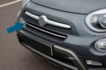 Fiat 500X 2014–2024 Nerezová lišta na přední nárazník fotografie 1