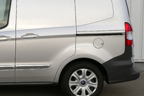 Ford Courier 2014–2023 Lišty posuvných dveří (2 ks, nerez) fotografie 1