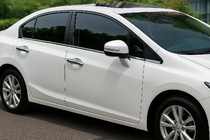 Honda Civic Sedan IX 2011–2016 Vnější okenní lišty OmsaLine (6 ks, nerez) fotografie 1