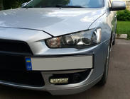 Mitsubishi Lancer X 2008– Podložka pod SPZ (plast) Matná černá fotografie 2