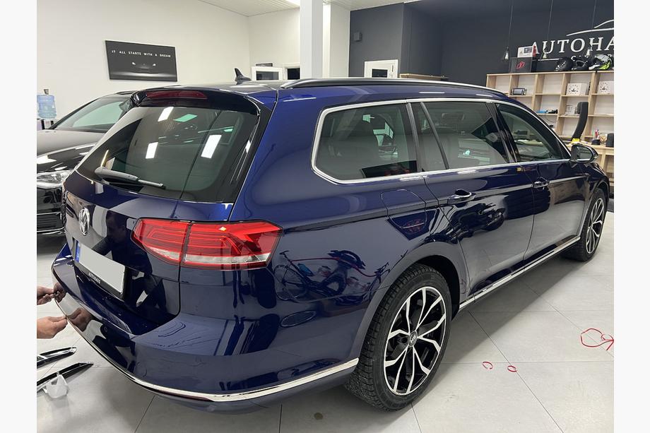 Volkswagen Passat B8 2015–2023 Nerezové kryty hrany zadního nárazníku SD/SW (3 ks) OmsaLine – italská nerezová ocel Fotografie 4