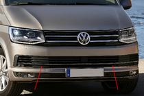 Volkswagen T6 2015–2024 Karbonové kryty mřížky nárazníku 2015-2019 (3 ks) fotografie 1